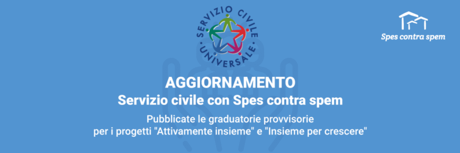 Spes contra spem - Servizio Civile Universale - Banner_graduatorie